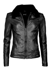 Maze, Damen Lederjacke mit weichem Kragen 'Morelia', Schwarz