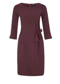 s.Oliver BLACK LABEL, Damen Stretchkleid mit Drapierung, Burgunder