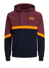 Jack & Jones JACK & JONES, Herren Sweatshirt 'Colourblocking', Dunkelorange / Dunkelrot / Schwarz