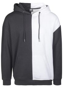 Urban Classics, Herren Hoody, Schwarz / Weiß