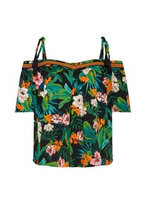 Mavi, Damen Shirt, Dunkelgr&uuml;n / Hellorange