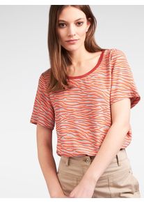 Sandwich, Damen Top, Grau / Orangerot
