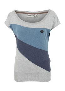 Naketano, Damen Shirt 'Herbert', Nachtblau / Taubenblau / Graumeliert