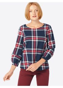 Tom Tailor, Damen Bluse, Navy / Rot / Weiß