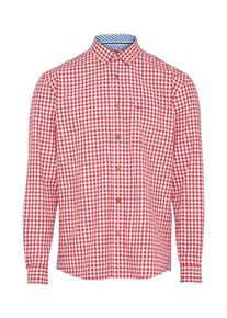 Wiesnkönig Wiesnkönig, Herren Hemd 'Anton', Rot / Weiß