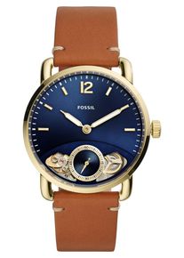 Fossil, Herren Uhr, Blau / Rostbraun