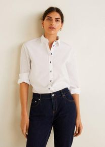 Mango, Damen Hemd 'Line', Weiß