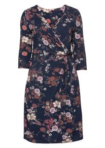 Joe Browns, Damen Jerseykleid, Dunkelblau / Altrosa / Orangerot