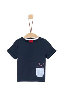 s.Oliver Junior, Mädchen T-Shirt, Nachtblau / Hellblau / Pink