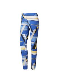 Reebok, Damen Tights, Blau / Gelb / Schwarz / Weiß