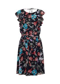 Esprit Collection, Damen Kleid 'Fluent', Navy / Türkis / Rot