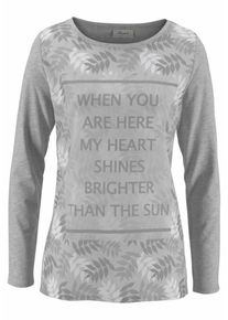 Boysen's BOYSEN'S, Damen Langarmshirt, Graumeliert