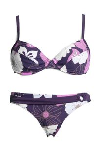 Lascana, Damen Bügel-Bikini, Lila / Brombeer / Weiß