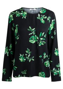 Pieces, Damen Langärmelige Bluprint Bluse, Neongrün / Schwarz