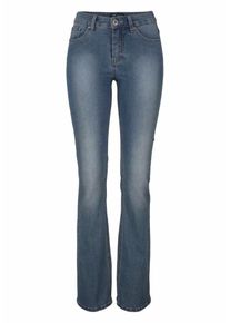 Arizona, Damen High-waist-Jeans 'Bootcut mit komfortabler Leibh&ouml;he', Blue Denim
