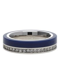 Esprit, Damen Fingerring Silber/Blau Marin 68 ESRG11565C, Blau / Silber