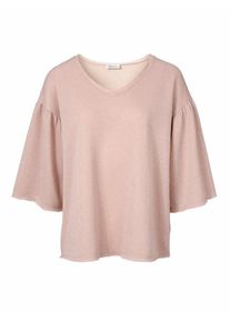 Heine, Damen Sweatshirt mit Effektgarn, Rosa