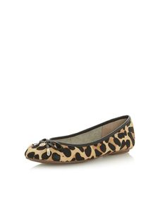 Dune LONDON, Damen Ballerina 'HARPSS', Braun / Schwarz