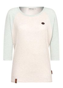 Naketano, Damen Shortsleeve 'Immer am ballern', Beige / Mint