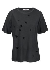 Replay, Damen TShirt, Anthrazit / Schwarz