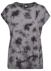 Urban Classics, Damen Shirt 'Ladies Batic Extended Shoulder Tee', Grau / Schwarz