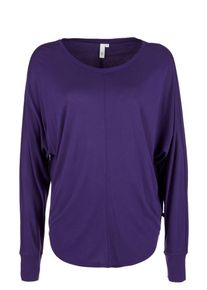 Q/S Designed By, Damen Jerseyshirt, Dunkellila