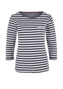 s.Oliver RED LABEL, Damen Shirt, Marine / Weiß