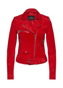 Review, Damen Lederjacke 'BELTED VELOURS', Rot