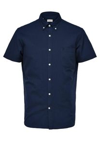 Selected Homme, Herren Hemd 'SLHREGCOLLECT SHIRT SS W NOOS', Navy