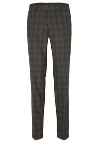 s.Oliver BLACK LABEL, Herren Cosimo Slim Glencheck-Anzughose, Dunkelgrau / Schwarz