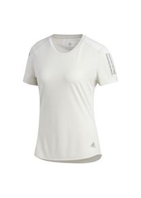adidas Performance, Damen Shirt 'Own The Run', Grau / Naturwei&szlig;
