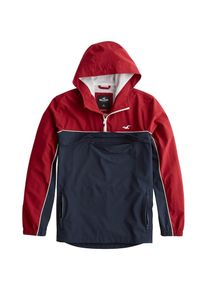 Hollister, Herren Jacke 'MESH LINED HOODED WB', Navy / Rot
