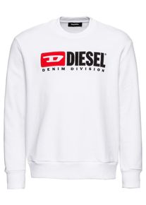 Diesel, Herren Sweatshirt 'S-CREW-DIVISION', Rot / Schwarz / Weiß