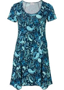 sheego Casual, Damen Kleid mit Paisley-Muster, Blau / Navy / Hellblau