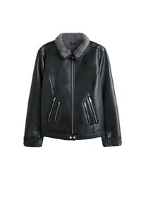 Violeta by Mango, Damen Jacke 'Brown', Schwarz