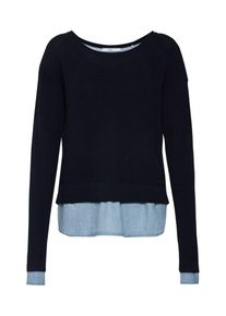 EDC by Esprit, Damen Pullover '2layer optic Sweaters', Navy