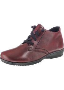 Rieker, Damen Schn&uuml;rstiefeletten, Pastellrot / Schwarz