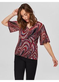Selected Femme, Damen Bluse, Rot / Schwarz / Weiß