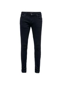 Nudie Jeans Co, Herren Jeans 'Skinny Lin', Schwarz