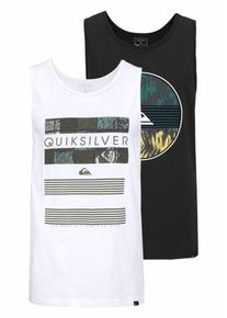 Quiksilver, Herren Tanktop 'CAMBOK PACK JUNGLE UP', Schwarz / Weiß
