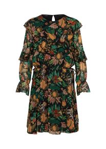Scotch & Soda SCOTCH & SODA, Damen Kleid 'Printed drapey ruffle ', bunt