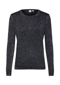 GAP, Damen Pullover 'RIB METALLIC CREW BK', Schwarz / Silber