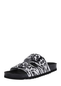 Véro Moda VERO MODA, Damen Sandale 'VMALDA LEATHER SANDAL', Schwarz / Weiß