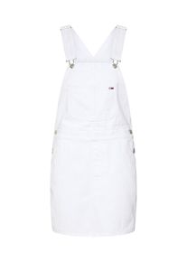 Tommy Jeans, Damen Kleid 'CLASSIC DUNGAREE', Weiß