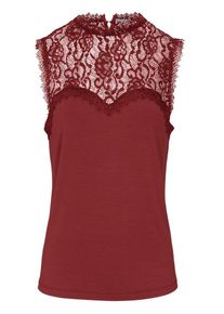 Heine, Damen Spitzentop, Rostbraun