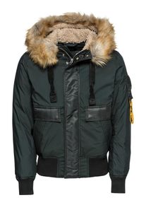 Diesel, Herren Jacke 'W-BURKE JACKE', Dunkelgrün / Schwarz
