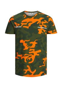 Jack & Jones JACK & JONES, Herren Bedrucktes T-Shirt, Oliv / Orange