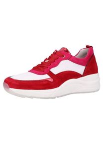 Gabor, Damen Sneaker, Rot / Wei&szlig;