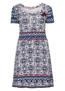 Joe Browns, Damen Jerseykleid, Blau / Rot / Schwarz / Weiß