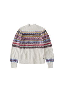 Abercrombie & Fitch Abercrombie & Fitch, Damen Pullover 'CABLE MOCK NECK & PATTERN', Creme